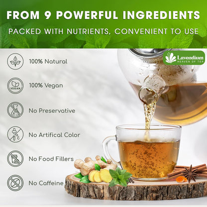 SIimming Detox Tea Caffeine Free - Herbal Tea with Chamomile, Hibiscus Tea & Ginger Root